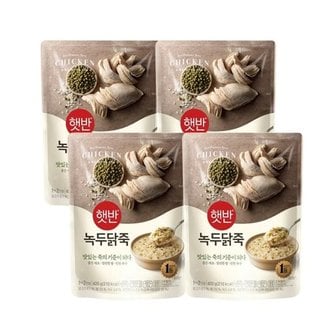 CJ제일제당 햇반죽 녹두닭죽 420g X 4개