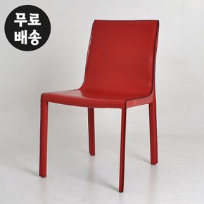 플로 가죽 식탁 의자 카페 체어 고급 1인용 일인용 주방 인테리어 가구(레드)