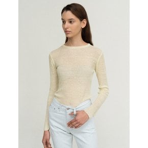 organic linen golgi knit (yellow)