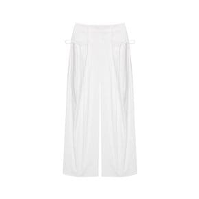 Big Pocket String Pants in White VW4ML179-01