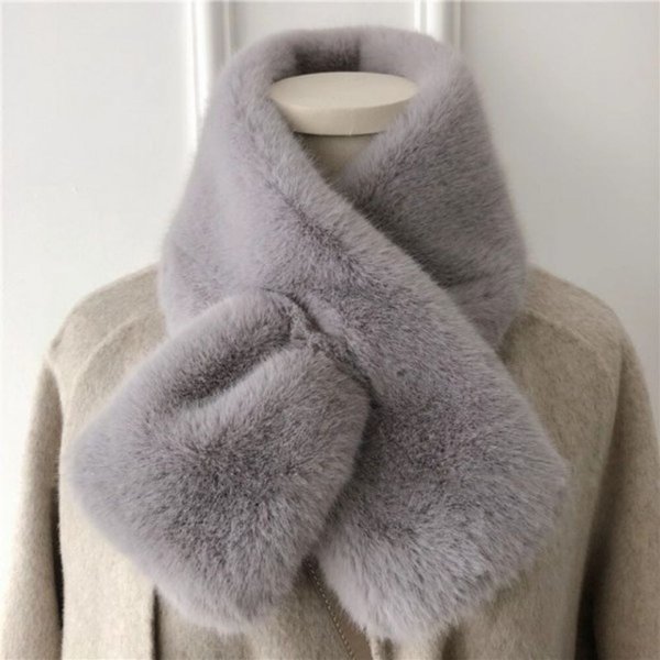 [옷자락] 여성 숏 방한 털 페이크퍼 머플러