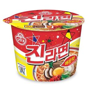 오뚜기 진라면 매운맛 큰컵 110gx12컵 얼큰한 컵라면 큰컵라면