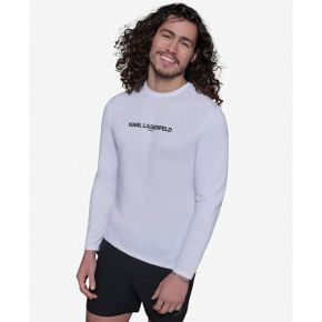 칼라거펠트 맨즈 Long-Sleeve 로고 Rashguard - 화이트 27004627 1344239