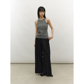 TAILORED TUCK PANTS [BLACK]