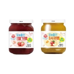 오뚜기 당을줄인 논산 딸기쨈 290g+청송 사과쨈 290g 각 1개씩