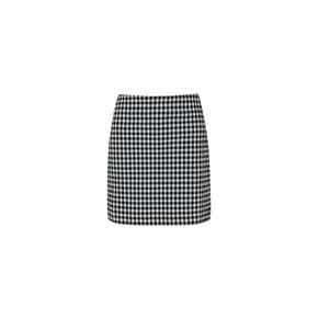 GINGHAM CHECK SKIRT W/INNER PANTS_Black