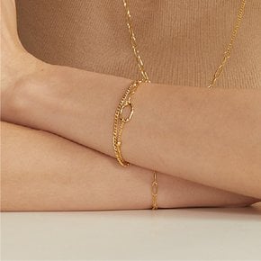 골드라이닝 멀티체인 팔찌 / Goldlining Multichain  Bracelet