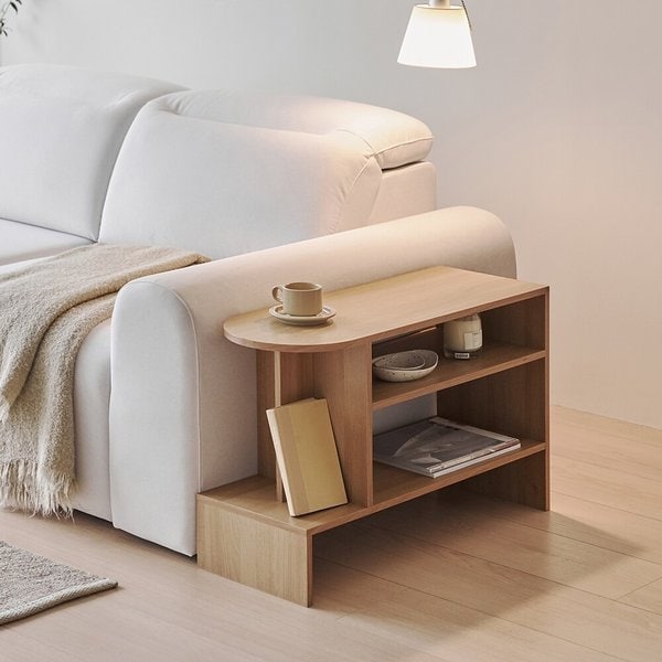 가구 플란 반타원 수납 선반 침대 협탁 800