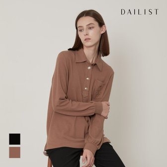 데일리스트 단추 카라 티셔츠_MDBALYW9151