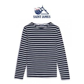 밍콰이어 모던 긴팔티 마린에크루 (네이비+아이보리) SAINT JAMES