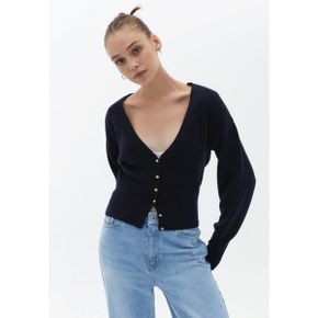 4734406 OXXO WITH PUFF SLEEVES - Cardigan dark navy