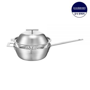 쿠치나레 플러스 인덕션 통3중 스텐 웍 궁중팬 24cm 찜판 포함