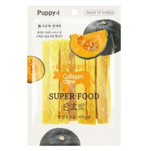  퍼피아이 쫄깃한한우 콜라겐 말랑껌 단호박 100g