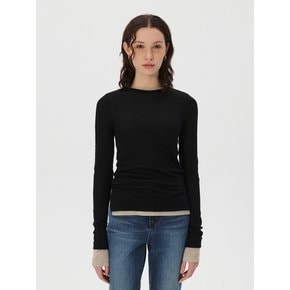 [1차 리오더] Basic Tencel Layering T-shirt, Black