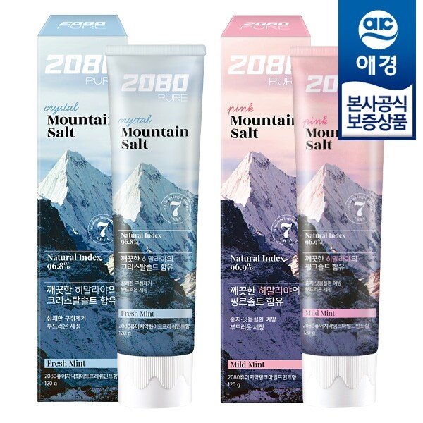 2080 히말라야 퓨어 솔트 치약 120g x6개