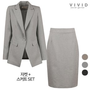 VIVID SET 여성 제이 봄 정장자켓+스커트 세트