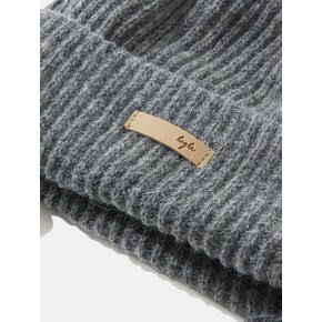 Baby Alpaca&Ramswool Comfort String Beanie B1 Merange Gray