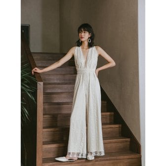 랭썬 Flower needlepoint jumpsuit