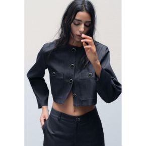 ZARA 자라 크롭 버튼 재킷 8655/527