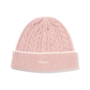 로고 케이블 램스울 비니 Pink CO2504CA10PI
