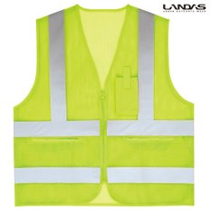 [랜더스]야광 반사테이프 망사 안전 조끼 S403 단체복 작업복 안전복 형광 조끼