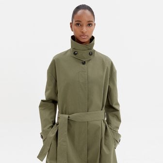 HAVELESS COTTON-CANVAS TRENCH COAT KHAKI