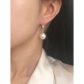 white ball earring