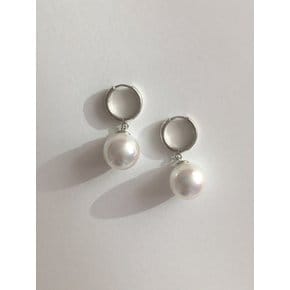 white ball earring