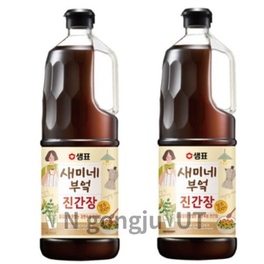  샘표 새미네부엌 자연숙성 저염식 진간장 1.7L 2개