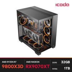 아이코다 고사양 게이밍 조립PC C8B (9800X3D/32GB/1TB/RX9070XT)