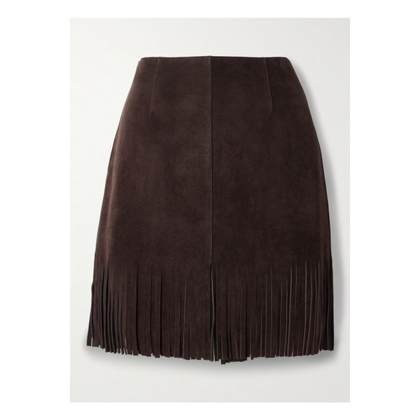 프린지 스웨이드 미니 스커트 46376663162891299