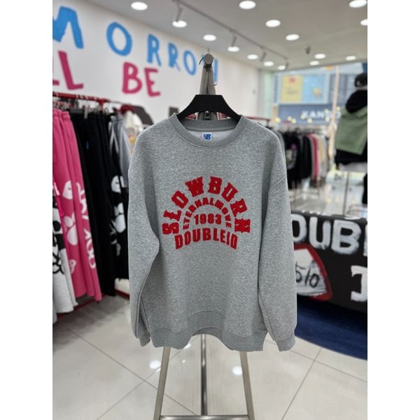 [여주점] 슬로우펠트자수맨투맨 ,그레이 JHZZ22101