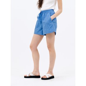 crease string mini shorts_hawaian blue