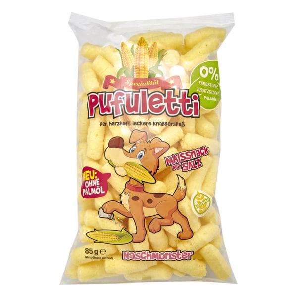 푸풀레티 Pufuletti 옥수수 스낵 소금 함유 85g