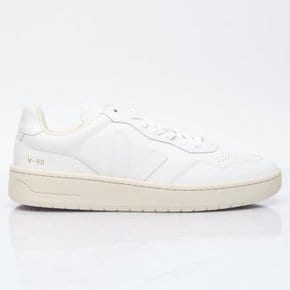 26 FW 베자 V 90 브이 로고 프린트 판넬 레더 스니커즈 화이트 VD2003380 EXTRA WHITE