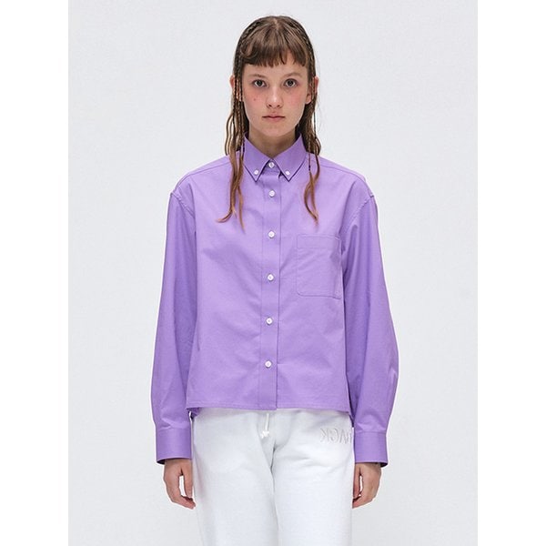 Wide Cropped Shirt_Violet