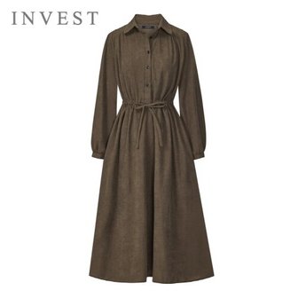 신세계라이브쇼핑 [인베스트] 셔츠 핏 코듀로이 스트링 원피스_IN5W1OP3281
