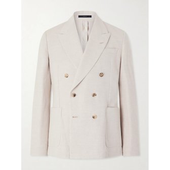 폴스미스 더블브레스트 리넨 코튼 블렌드 블레이저 46376663163069676