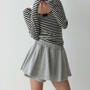 플레어프릴캉캉 밴딩치마바지 무지 레이어드 A라인 스커트 큐롯팬츠 면캐주얼_P435719824