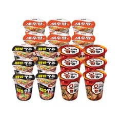  농심 컵라면(소) 새우탕6+튀김우동6+오징어짬뽕6
