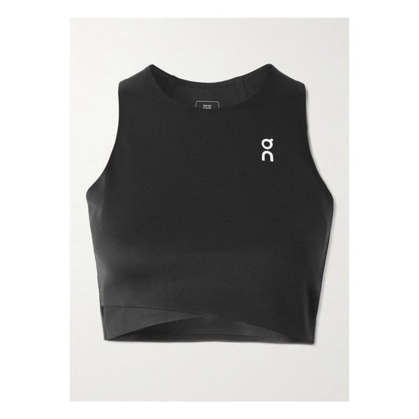 러닝 코트 크롭 스트레치  탑 블랙 46376663162931645