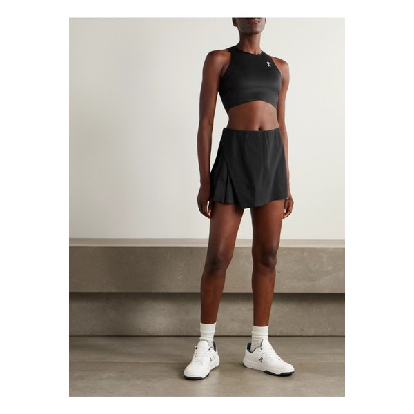 러닝 코트 크롭 스트레치  탑 블랙 46376663162931645