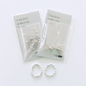 원석 은볼 비즈 반지 만들기 DIY 세트 키트 재료