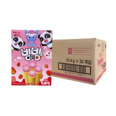 아이스콘 과자 바스락 빙빙딸기53.4g x 20곽 / 1박스