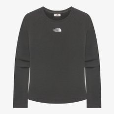 [노스페이스 공식] NT7TR30L 화이트라벨 여성 델피 긴팔 라운드티_DARK GRAY