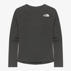 [노스페이스 공식] NT7TR30L 화이트라벨 여성 델피 긴팔 라운드티_DARK GRAY