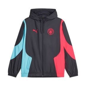 Puma 푸마 맨체스터 시티 프리매치 우븐 앤섬 자켓 다크 네이비 히어로 블루