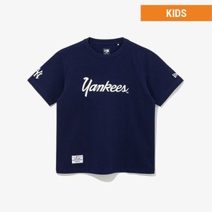 뉴에라키즈 [키즈] MLB 뉴욕 양키스 올드 스크립트 티셔츠 오션 케이번