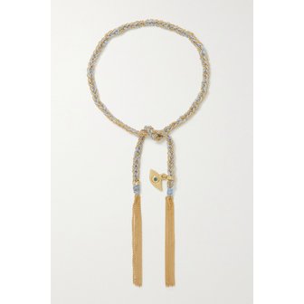 CAROLINA BUCCI 캐롤리나 부치 프로텍션 럭키 18k 골드 실크 브레이슬릿 22250442026094244