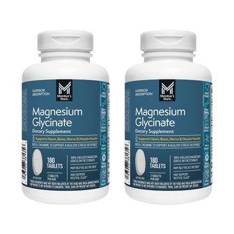  멤버스마크 마그네슘 글리시네이트 위드 엘테아닌 180정 2개 Members Mark Magnesium Glycinate